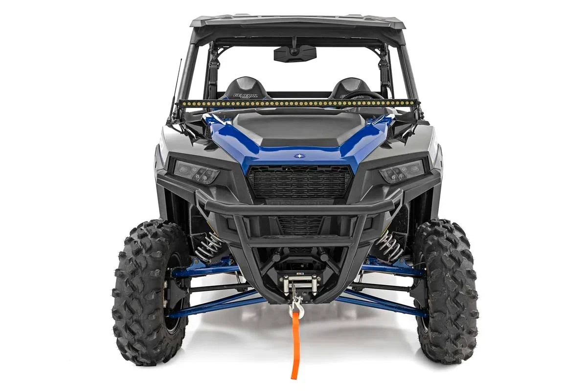 Fits Polaris General LED Light Lower Windshield 50_ Black Single Row 93034